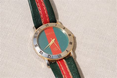 buy leather gucci watch green red band|gucci leather watch bands women.